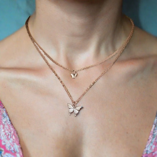 Double Butterfly Tide Necklace