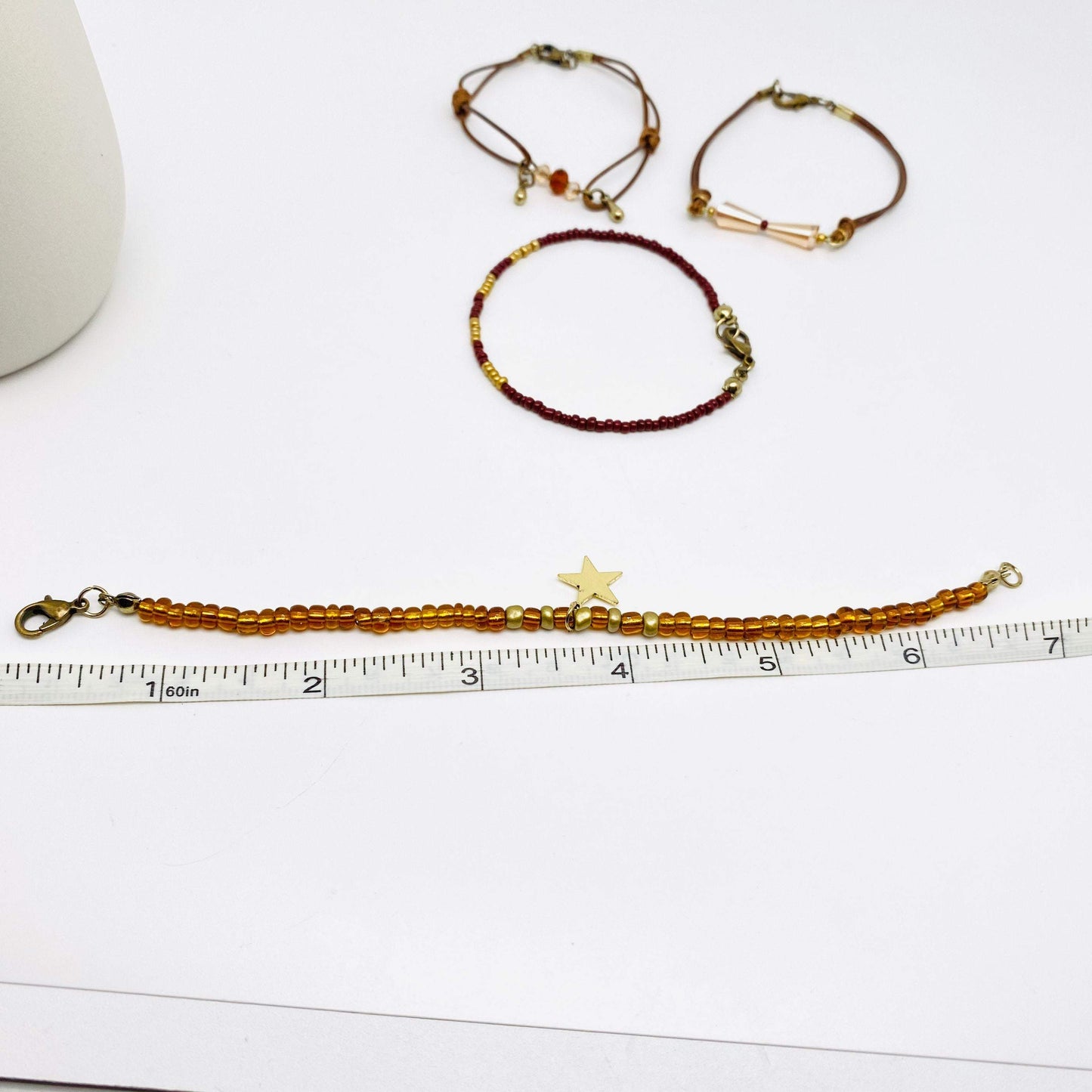 Handmade Beaded Star Pendant Bracelet 4pcs/Set
